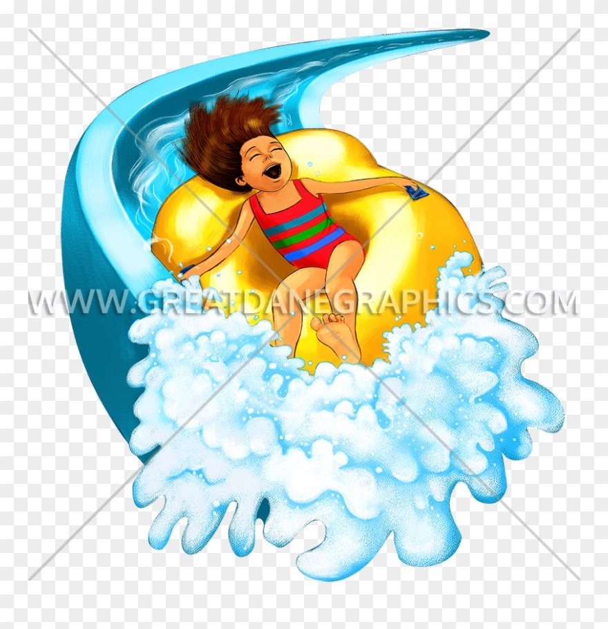 Water Slide Production Ready Artwork For T Shirt Printing - Water Clipart
