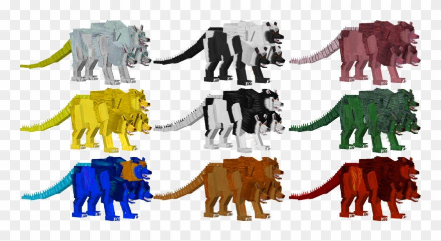 Tricephalic Demon Wolf Size - Indian Elephant Clipart