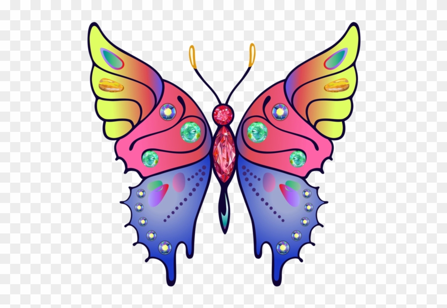 Butterfly Grey Clipart Color - Png Download