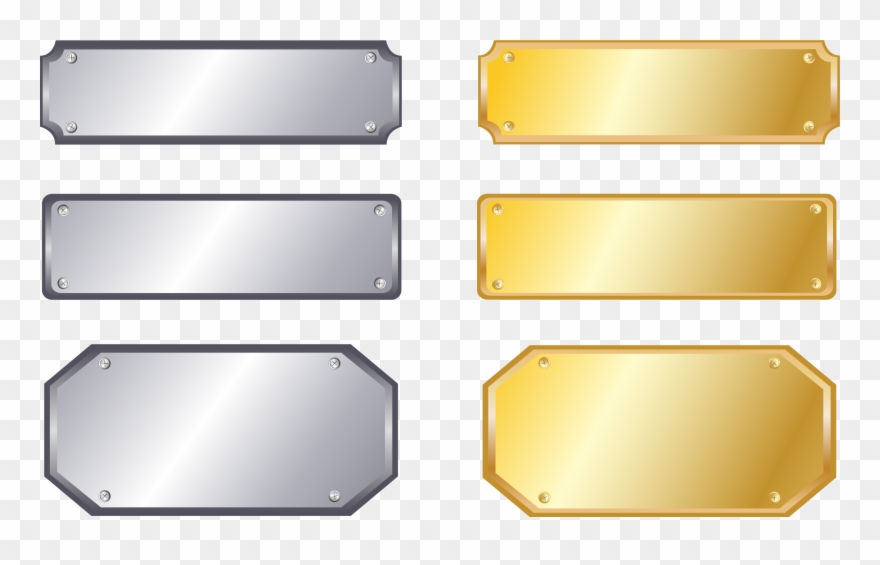 Metal Nameplate Silver Sign - Silver Name Plate Png Clipart