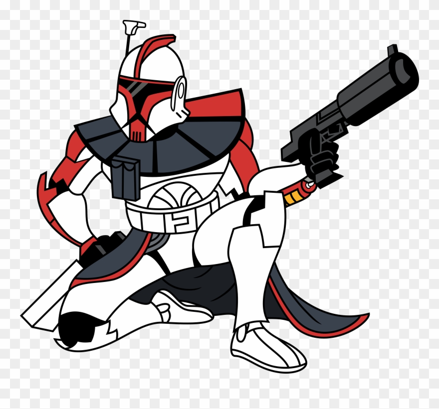 Seeing How Small The Boba Fett Blaster Toys Are, They - Star Wars 2003 Clone Trooper Clipart