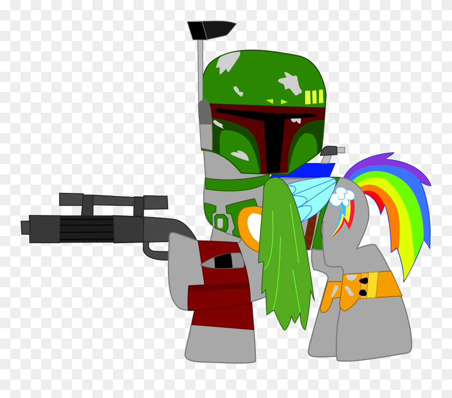 Rainbow Dash As Boba Fett In Star Wars By Ejlightning007arts - Jango Fett Pixel Art Clipart
