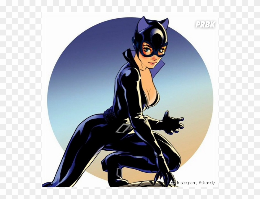 Mulher Gato Desenho - Mulher Gato Logo Png Clipart