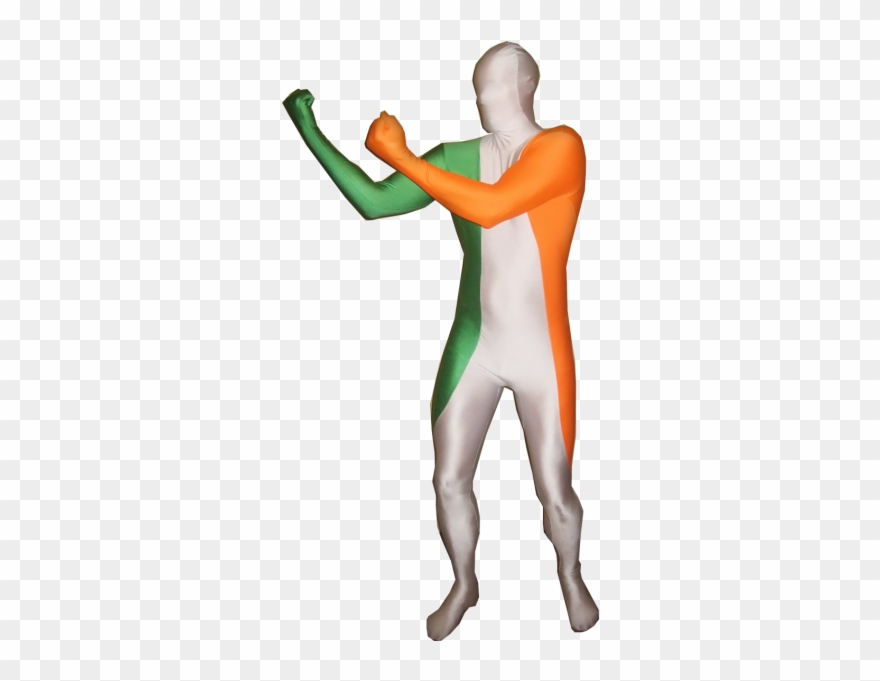 Ireland Morphsuit - Tri Colour Morph Suit Clipart