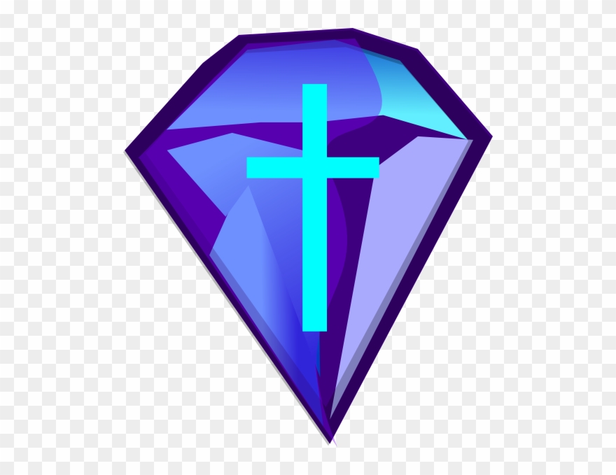 Diamond Clipart File - Purple And Blue Cross - Png Download