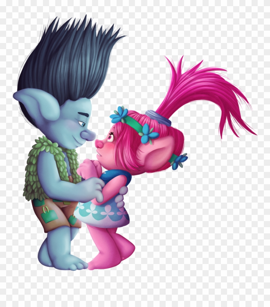 Trolls By Dari Draws Picture - Trolls Branch X Poppy Clipart