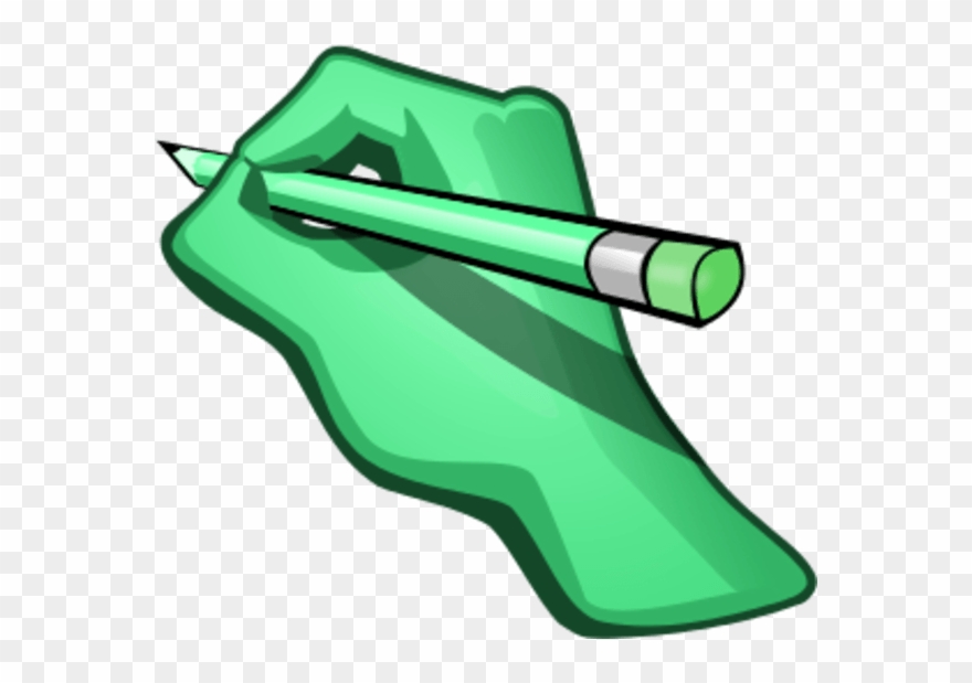 Hand Pencil Cliparts - Clip Art Hand Writing - Png Download