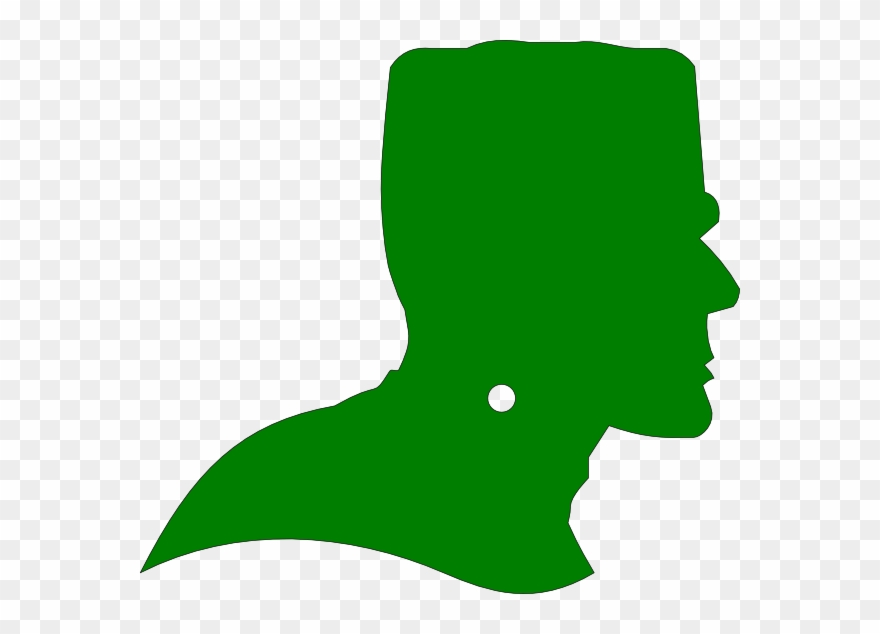 Green Clip Art - Perfil De Un Monstruo - Png Download