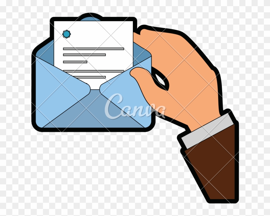 Envelope With Icons By Canva - Icon Clipart