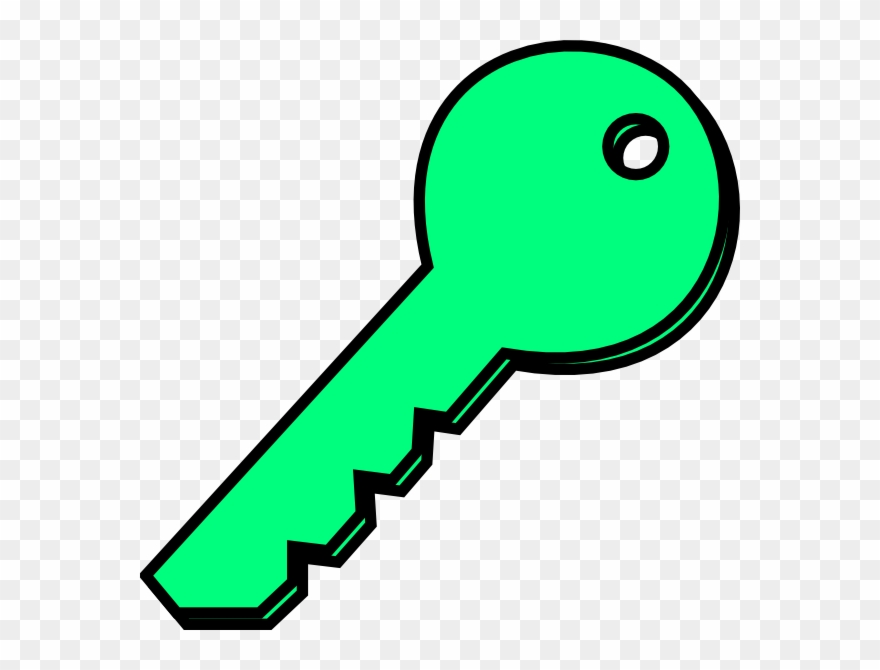 Pale Green Key Clip Art At Clker - Png Download