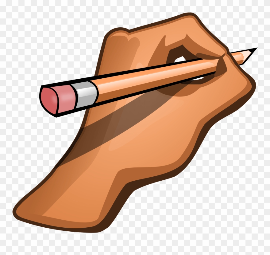 Pencil Cliparts Many Interesting In - Hand With Pencil Clipart - Png Download