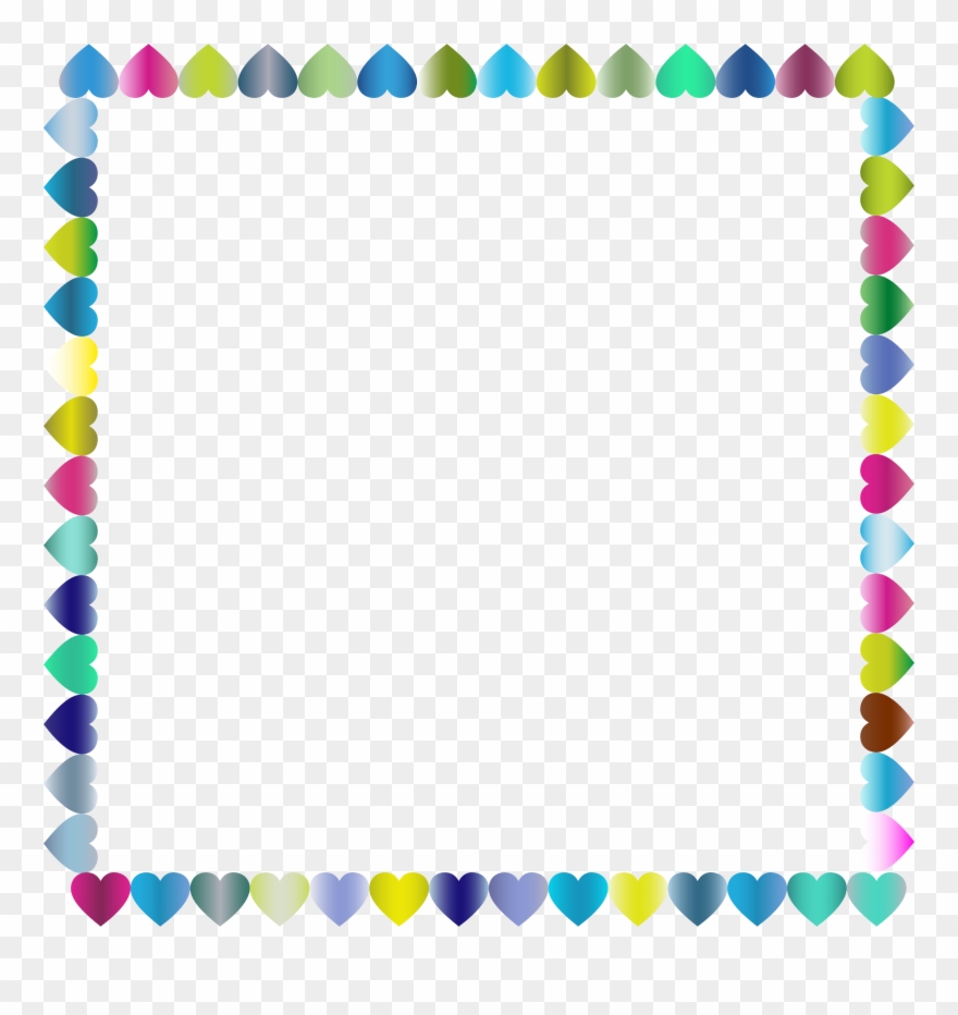 Image Royalty Free Stock Prismatic Hearts Big Image - Frame Preschool Png Clipart