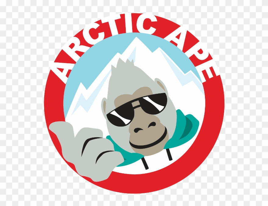 Frozen Yogurt Stores - Arctic Ape Logo Clipart