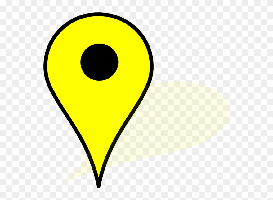 Yellow Google Maps Pin Clipart