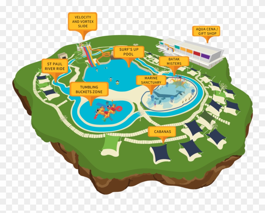 Download Waterpark Map - Yer Clipart