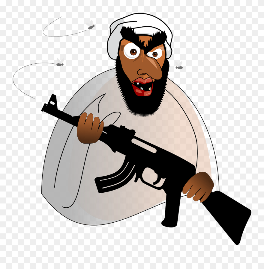 Abin Confirma Autenticidade De Ameaça Terrorista Contra - Cartoon Terrorist Png Clipart