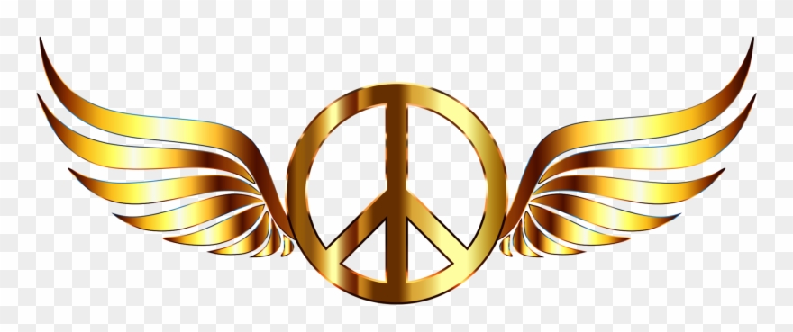 Peace Symbols Gold Computer Icons - Gold Peace Clipart