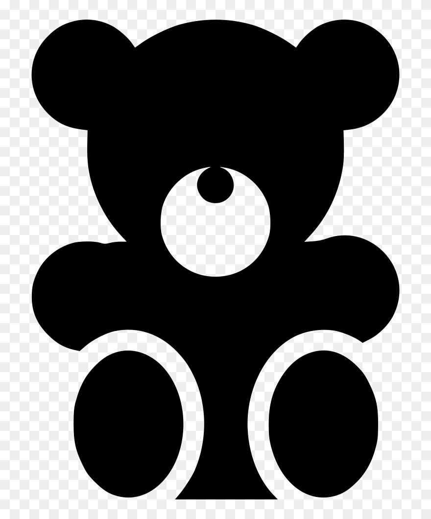 Drawn Teddy Bear Icon - Teddy Bear Png Black Clipart