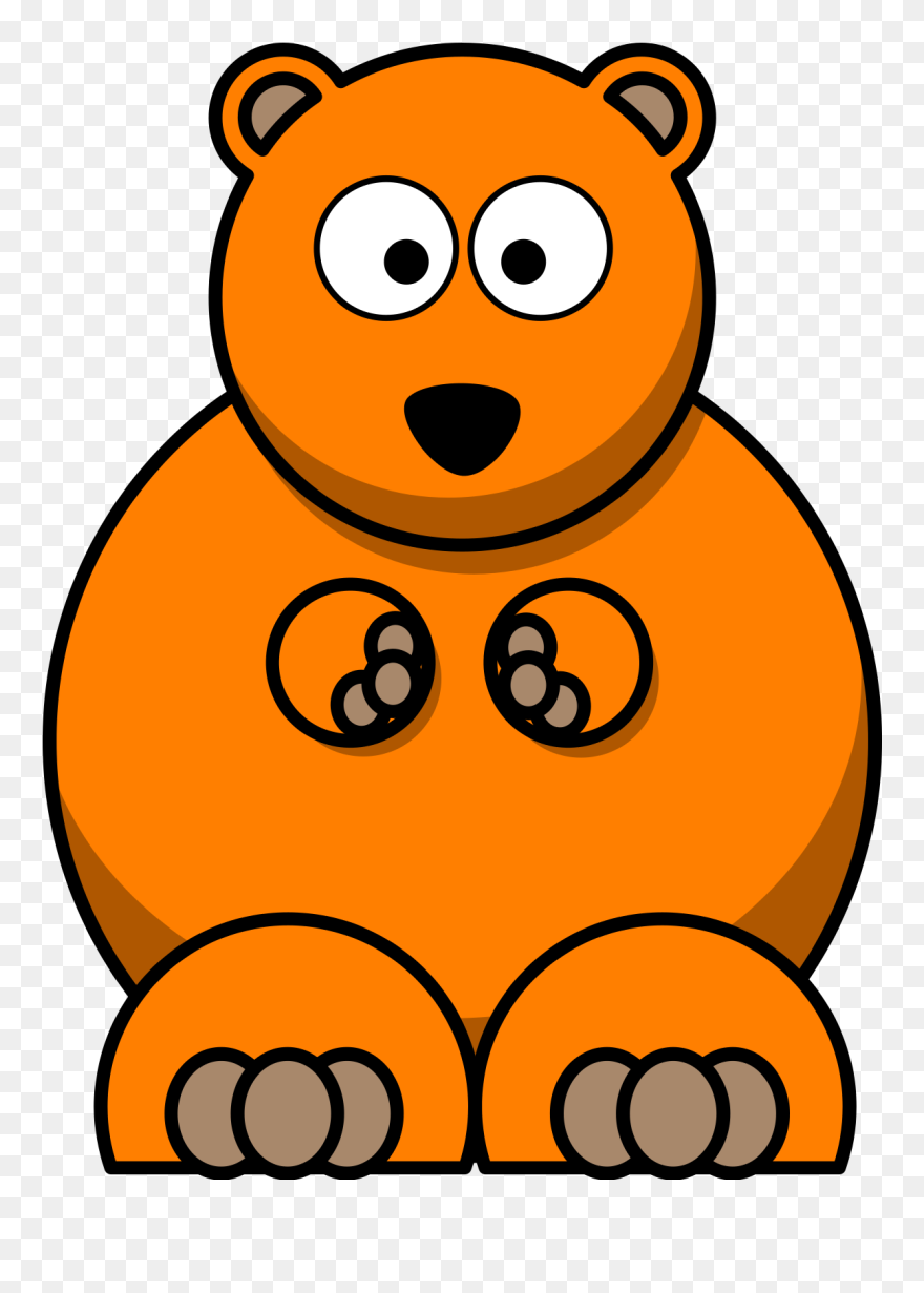 Cute Polar Bear Clipart Black And White - Png Download