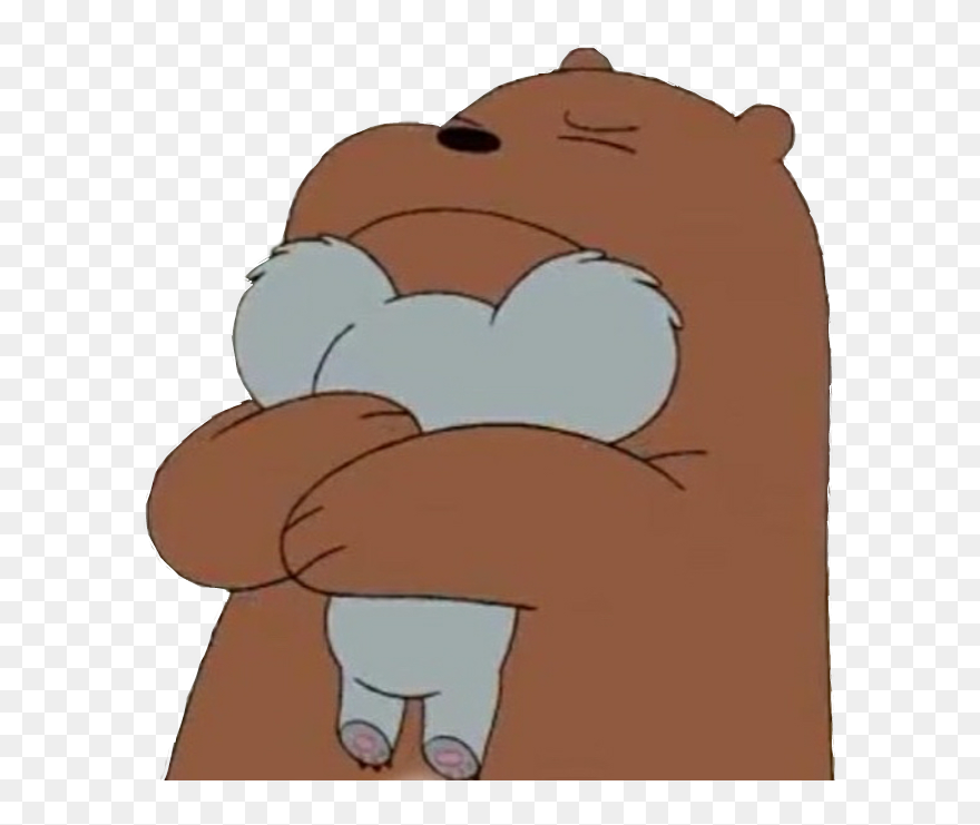 #webarebears #grizzlybear #icebear #panda #cute #soft - We Bare Bears Hug Clipart