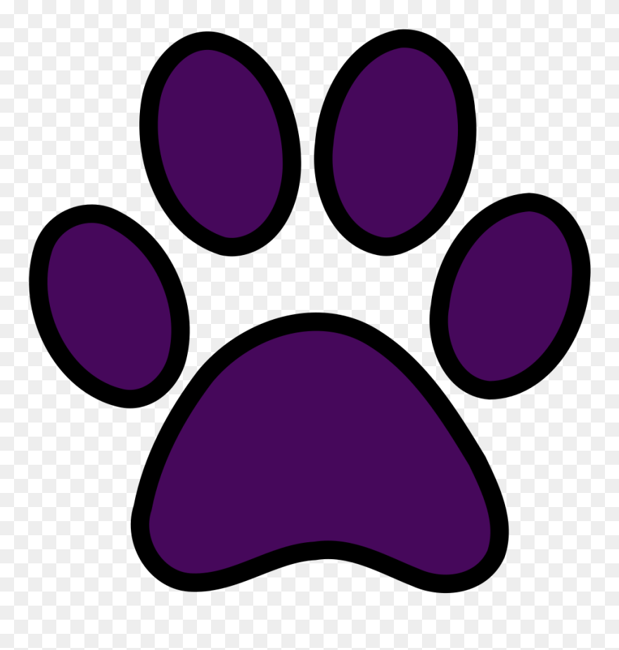 Free Paw Prints Clipart 3 2 Free Paw Prints Clipart - Purple Paw Print Clipart - Png Download