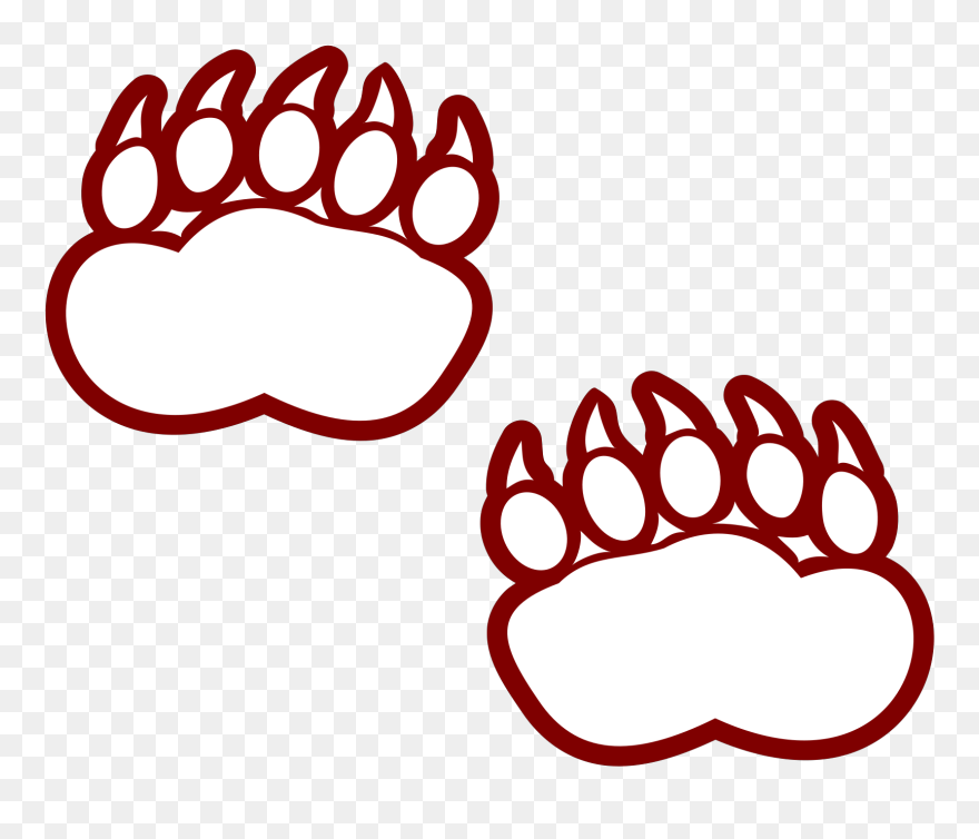 Bear Paws Coloring Page Clipart
