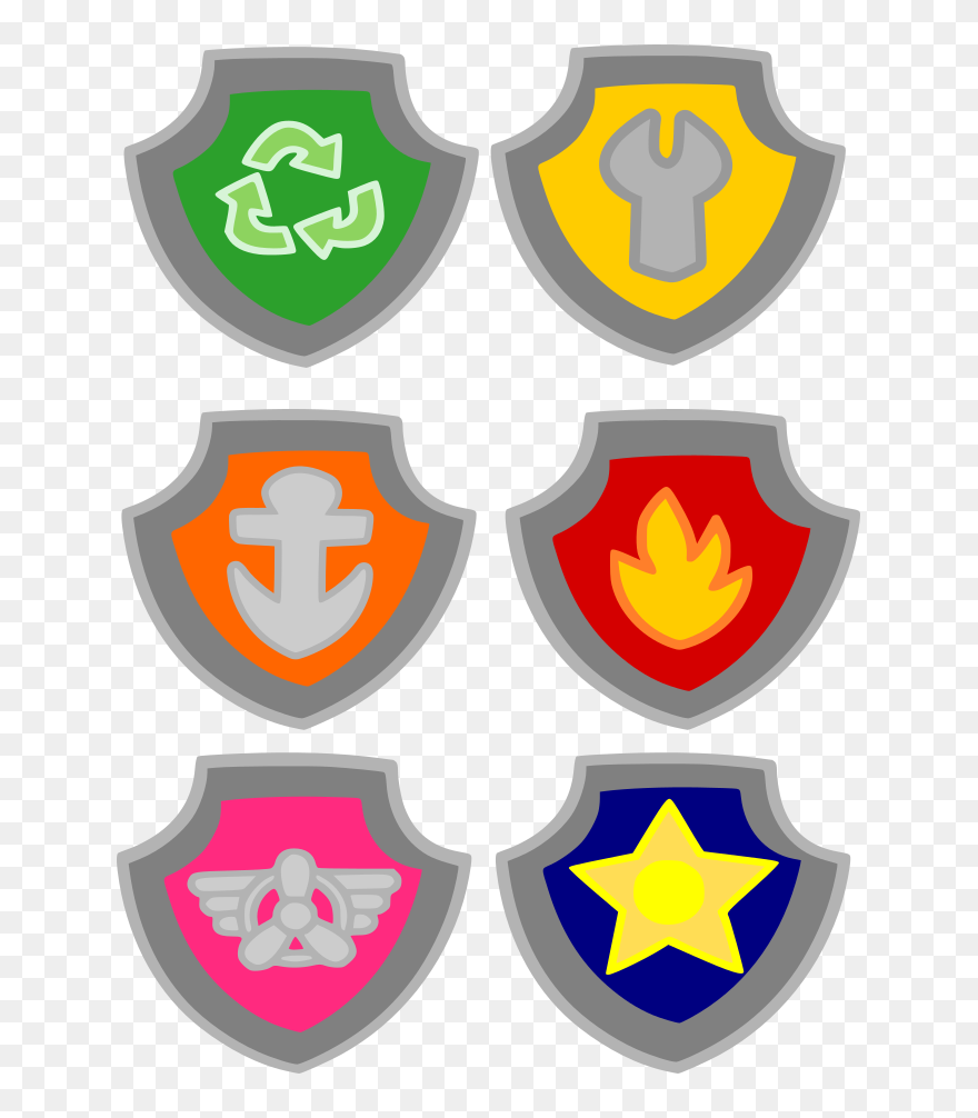 Paw Patrol Badge Clip Art Svg Freeuse Crafting With - Paw Patrol Dog Badges - Png Download