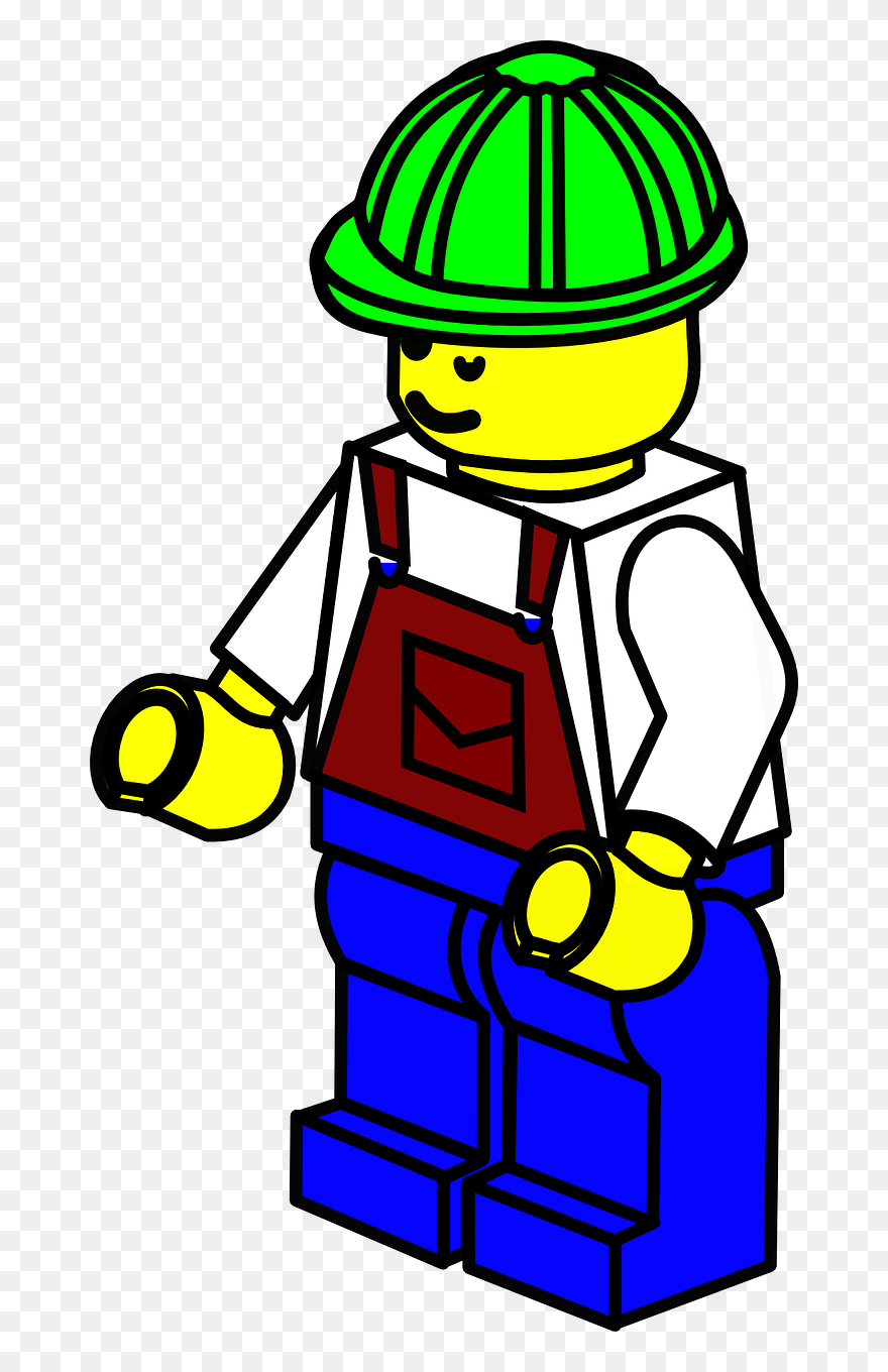 Transparent Hard Worker Clipart - Lego Construction Worker Clipart - Png Download