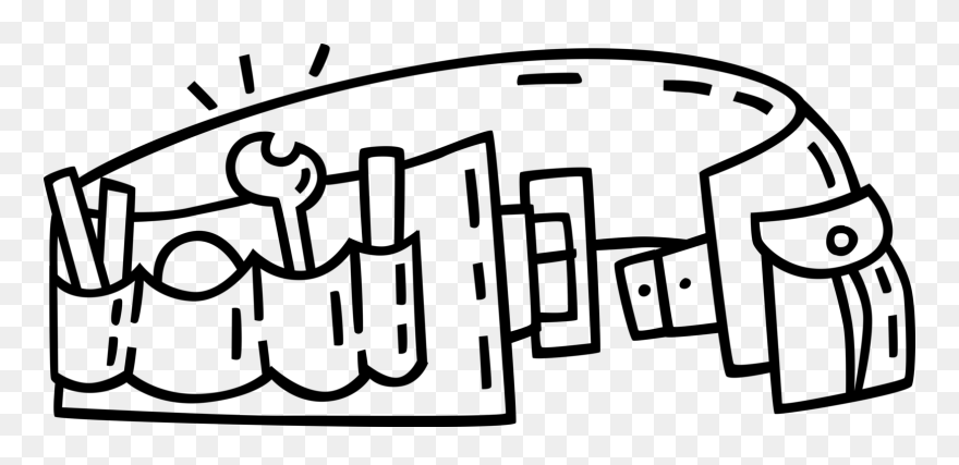 Vector Illustration Of Construction Worker"s Tool Belt - Tool Belt Clip Art - Png Download