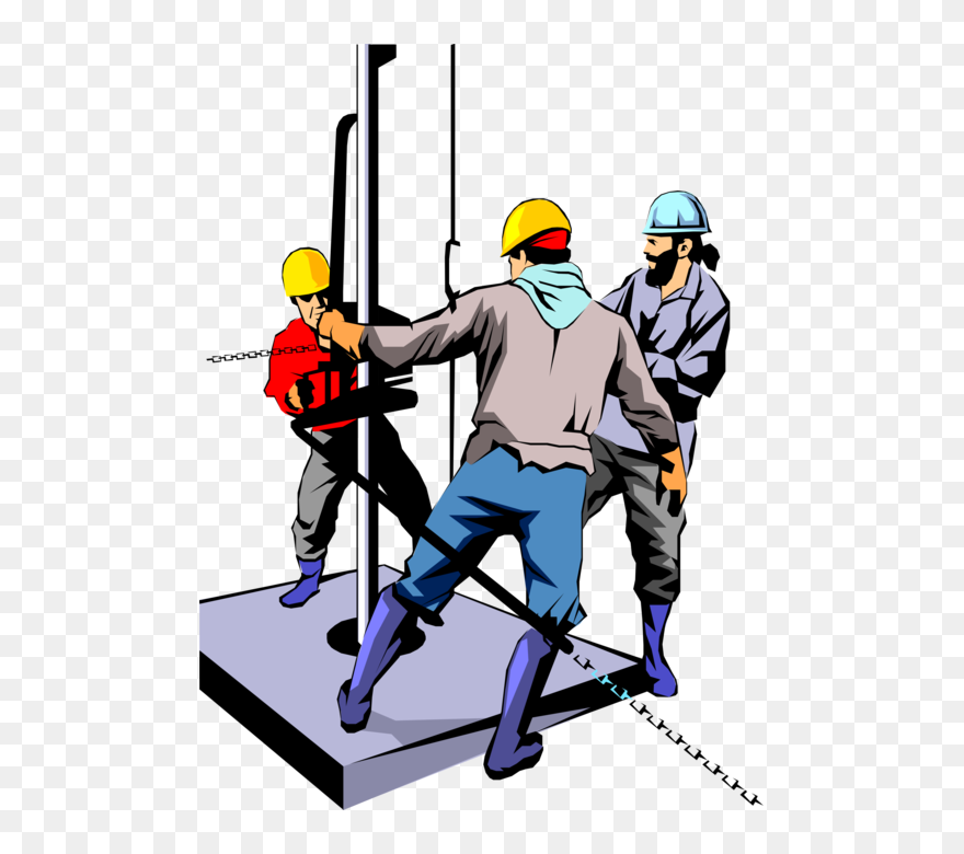 Industrial Worker Clipart Oil Rig - Png Download