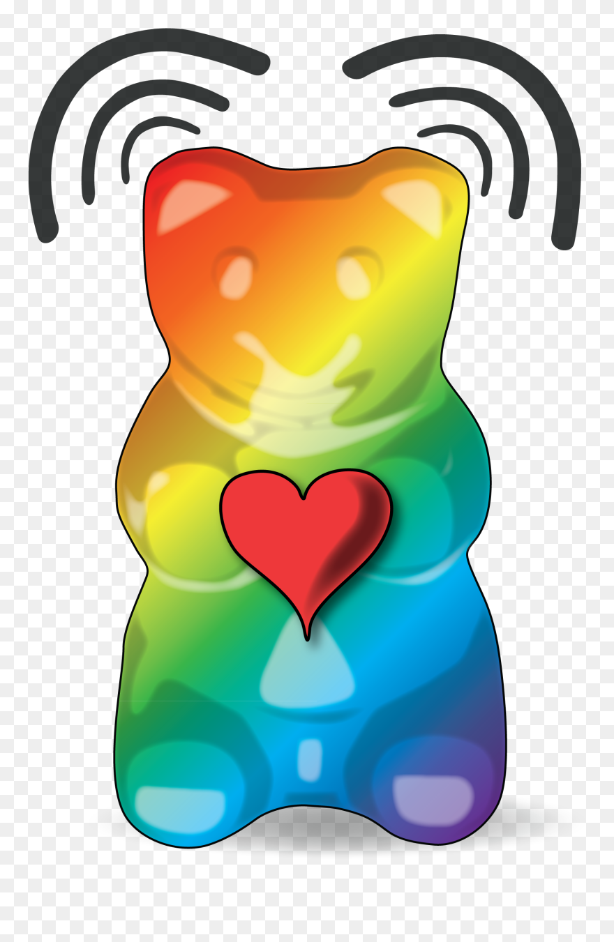 Colorful Gummy Bear Png - Cute Gummy Bears Cartoon Clipart