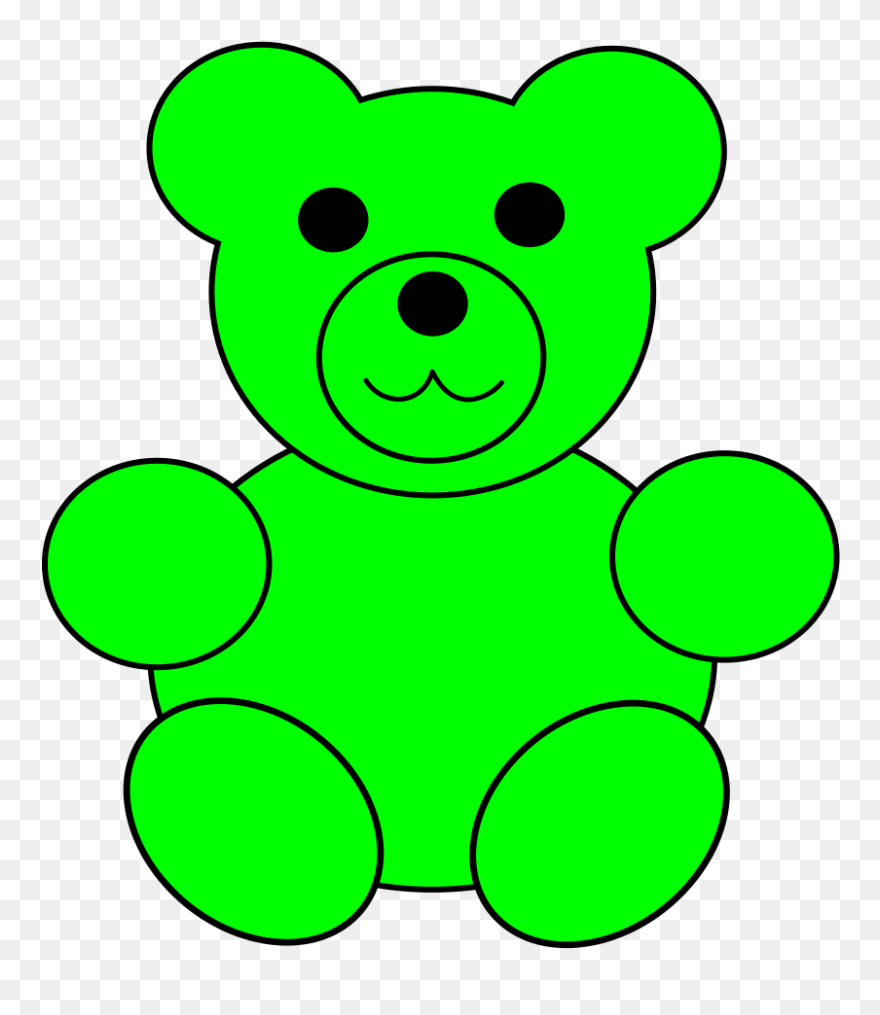 Green Gummy Bear Clipart - Png Download