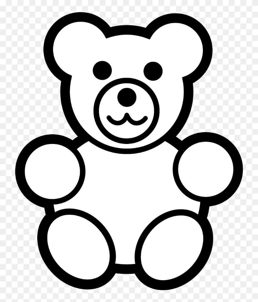 Teddy Bear Coloring Page Clipart