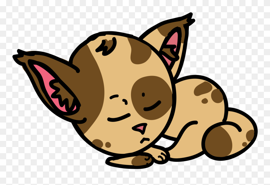 Sleeping Cat Clipart - Gambar Kartun Hewan Png Transparent Png