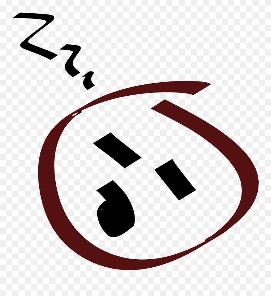 Sleeping, Tired, Sleep, Face, Stylistic, Hand Drawn - Sleeping Clip Art - Png Download