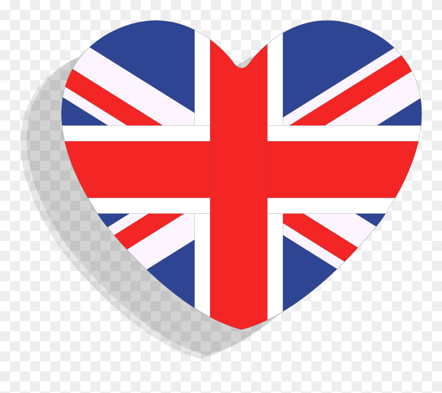 Heart Shaped British Flag Png Download - British Flag Circle Clipart