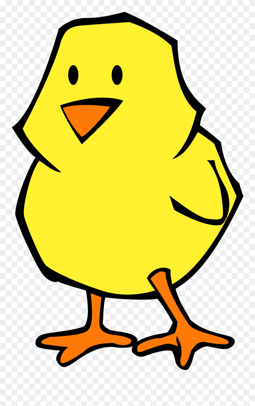 Baby Chick Flat Colors Svg Clip Arts - Baby Chick Black And White Clipart - Png Download