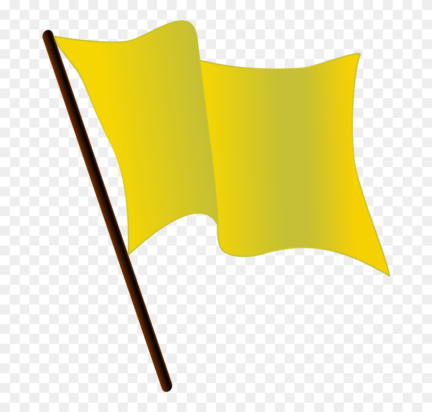 Gold Flag Waving - Waving Gold Flag Clipart