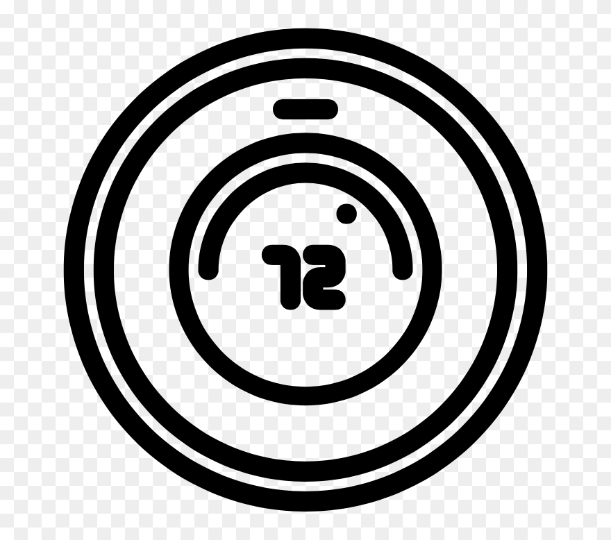 Hot Clipart Thermostat - Thermostat Clipart Black And White - Png Download