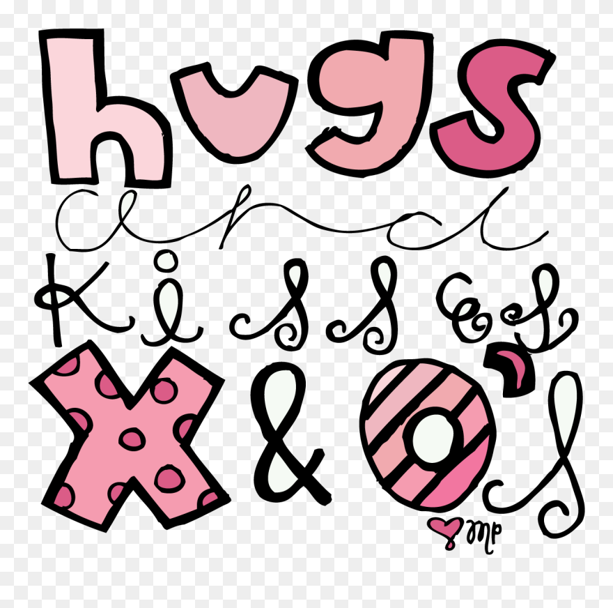 Hugs And Kisses Clip Art - Png Download