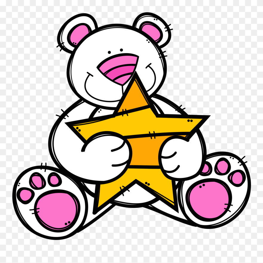 Bears Hugging Stars Clip Art - Melonheadz Bear - Png Download