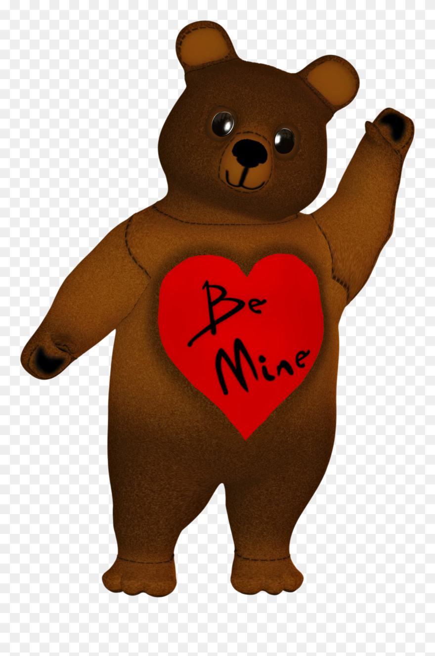 Valentine Bear Clipart - 3d Valentine Bear Clipart - Png Download