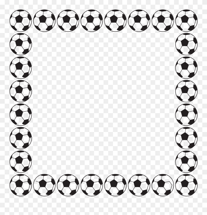 Transparent Football Clipart - Football Border - Png Download