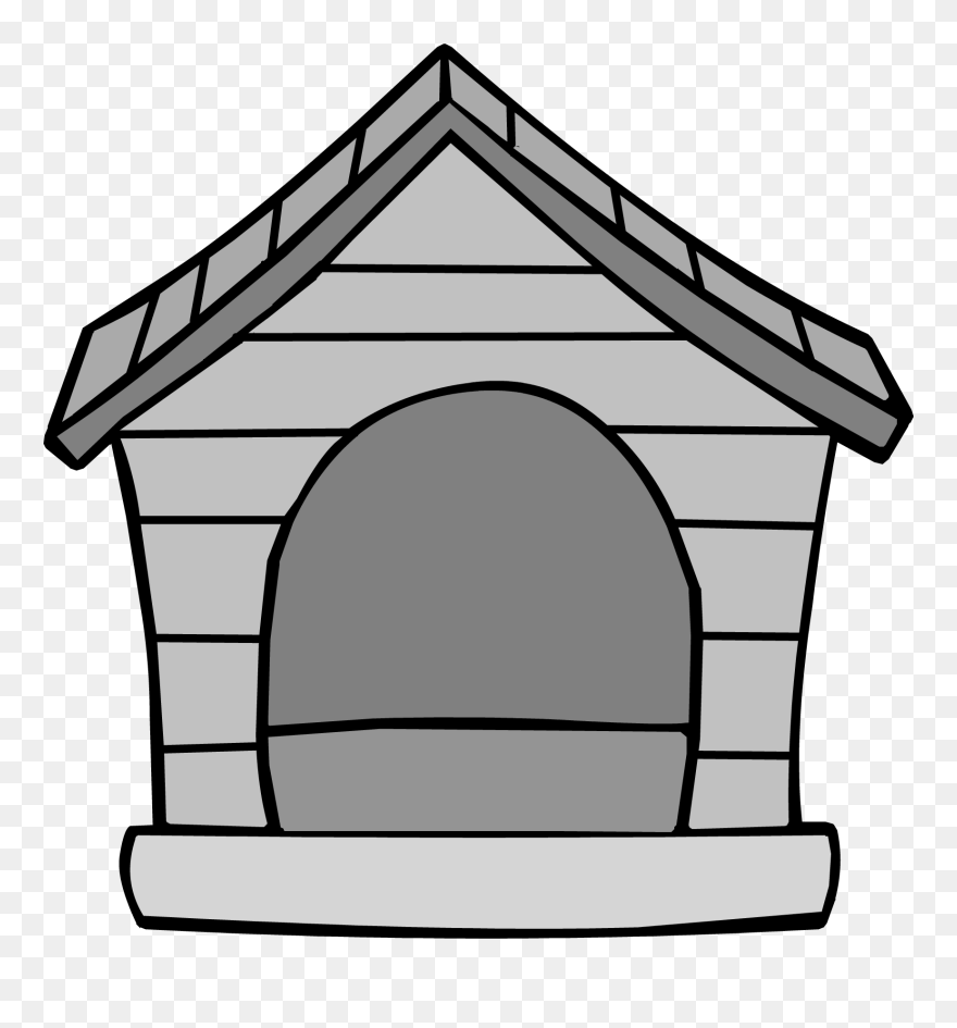 Dog House Black And White Clipart Clipart Free Library - Dog House Clipart Black And White - Png Download