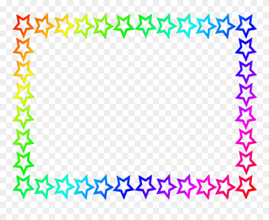 Birthday Border - Clipartion - Com - Star Border Clip Art - Png Download