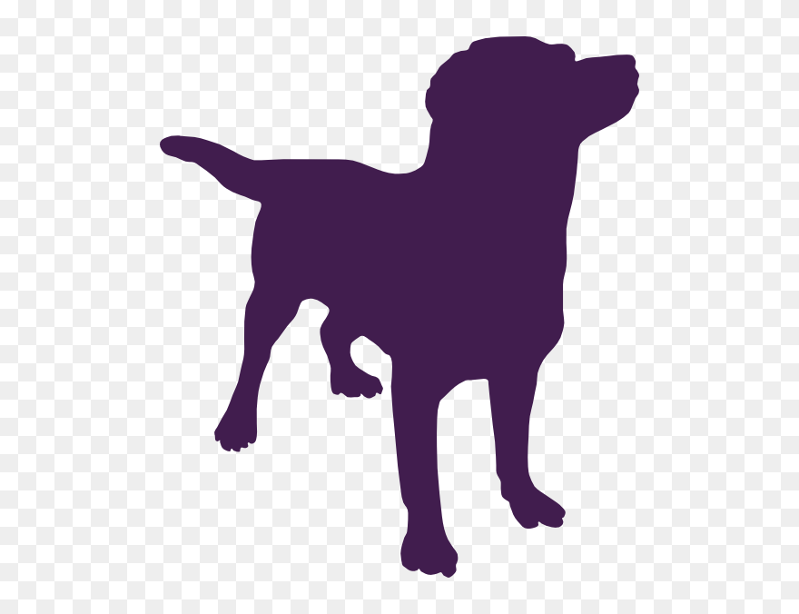 Purpledog Silhouette Clip Art - Purple Dog Silhouette - Png Download