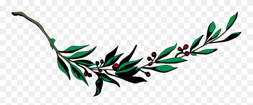 Clip Art Holly Branches - Png Download