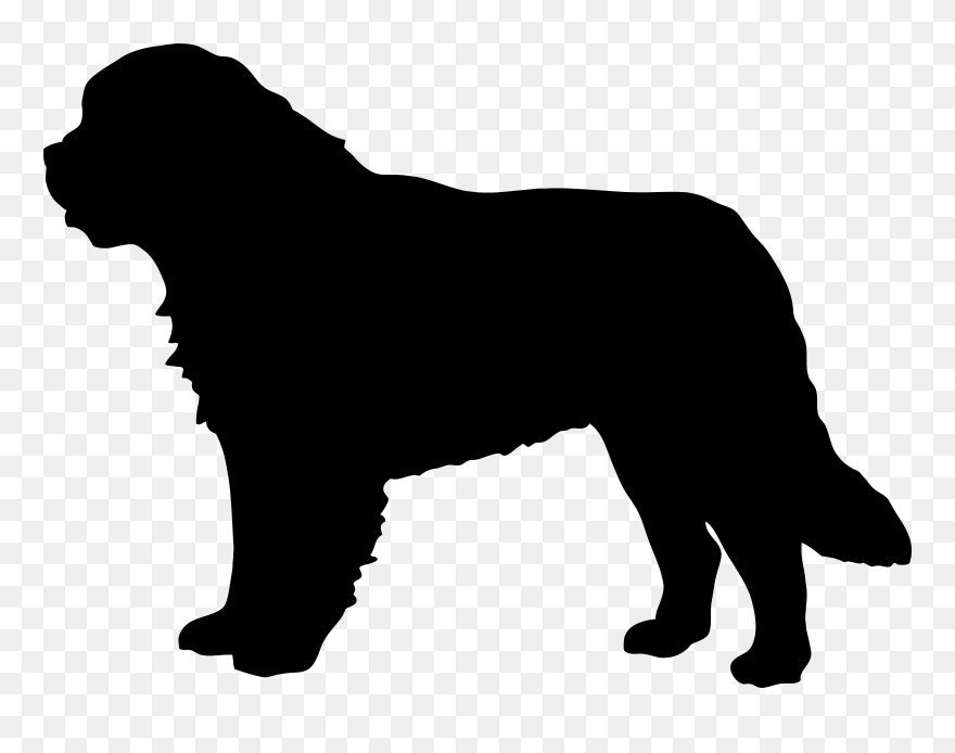 Bernard Great Dane Dobermann German Shepherd Clip Art - St Bernard Dog Silhouette - Png Download