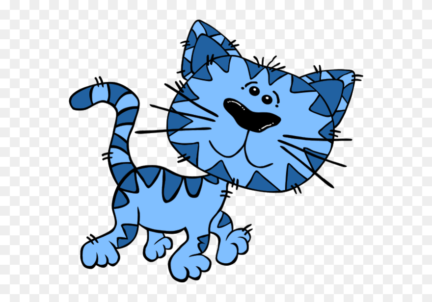 Free Blue Cat Cliparts, Download Free Clip Art, Free - Png Download