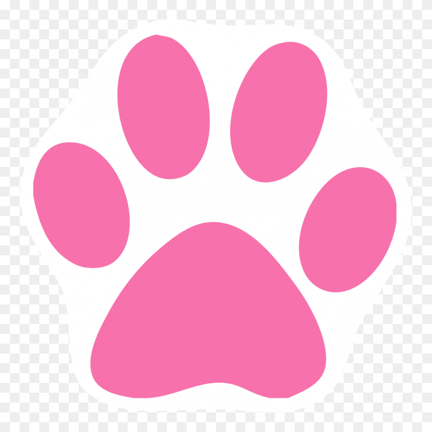 Pink Cat Paw Print Clip Art Free Image - Pink Cat Paw Print - Png Download
